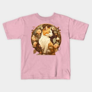 Art Nouveau Cat Kids T-Shirt